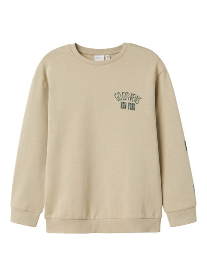 Sweattröja Nolen Backprint Beige