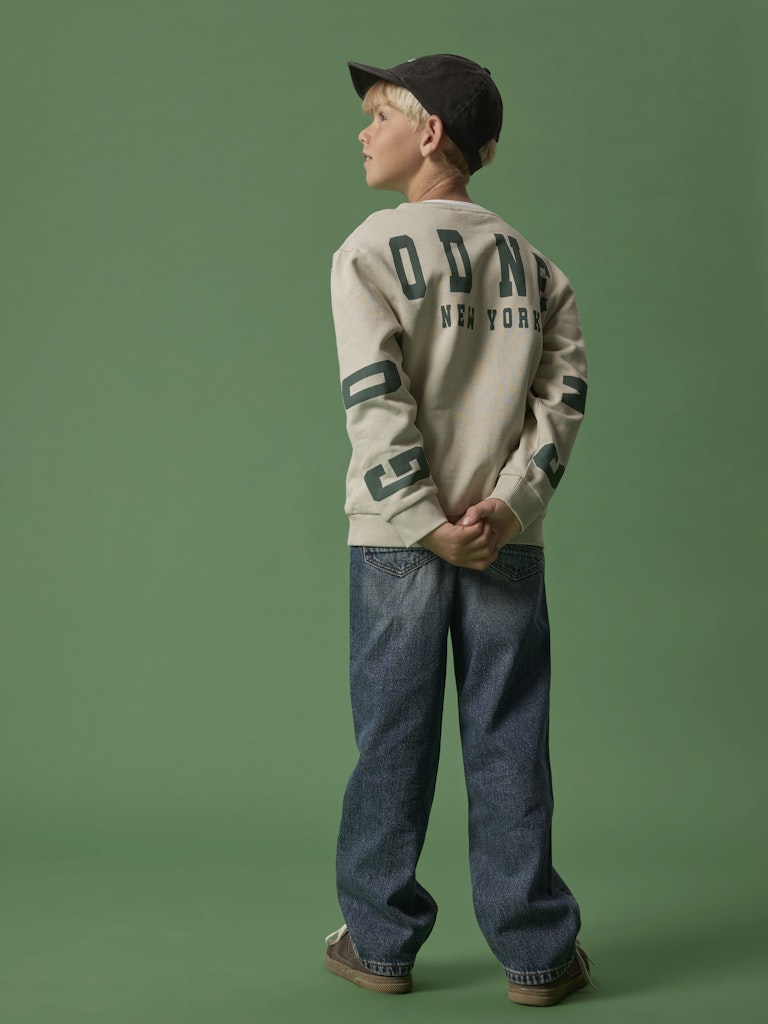 Sweattröja Nolen Backprint Beige