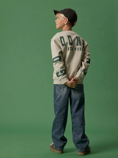 Sweattröja Nolen Backprint Beige