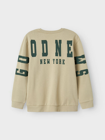 Sweattröja Nolen Backprint Beige