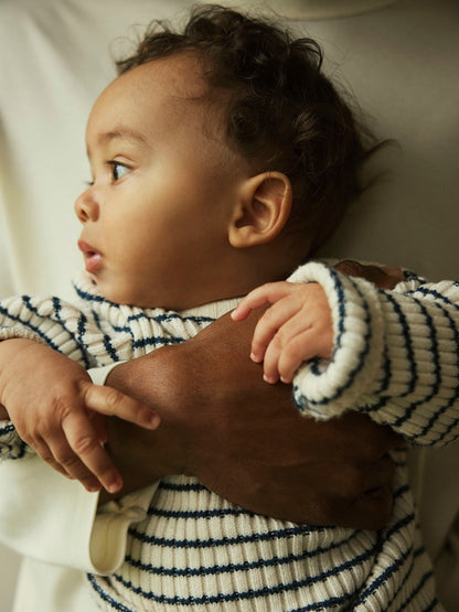 Stickad Tröja Ostripe Randig Blå/Vit