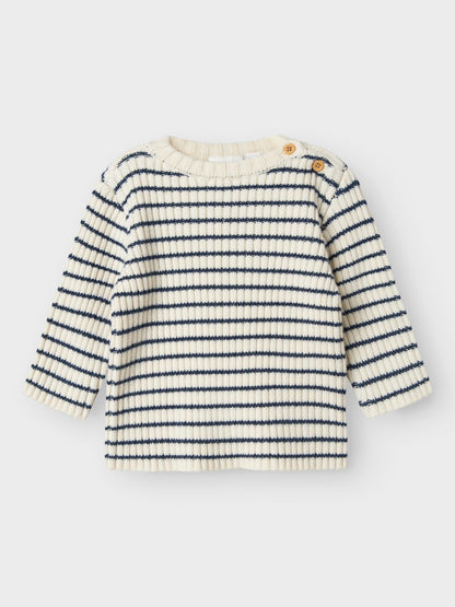 Stickad Tröja Ostripe Randig Blå/Vit