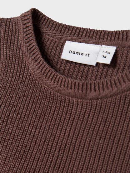 Klänning Olivina Stickad Enfärgad Rosa