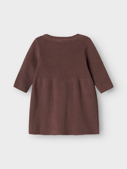 Klänning Olivina Stickad Enfärgad Rosa