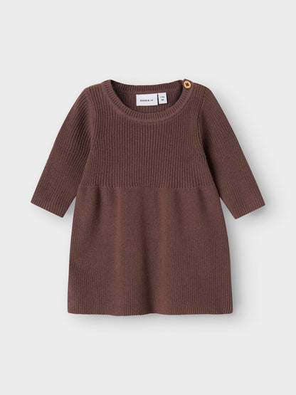 Klänning Olivina Stickad Enfärgad Rosa