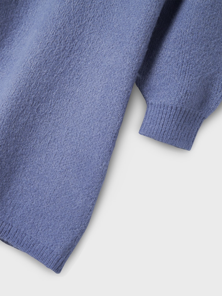 Klänning Omarian Stickad Enfärgad Blå