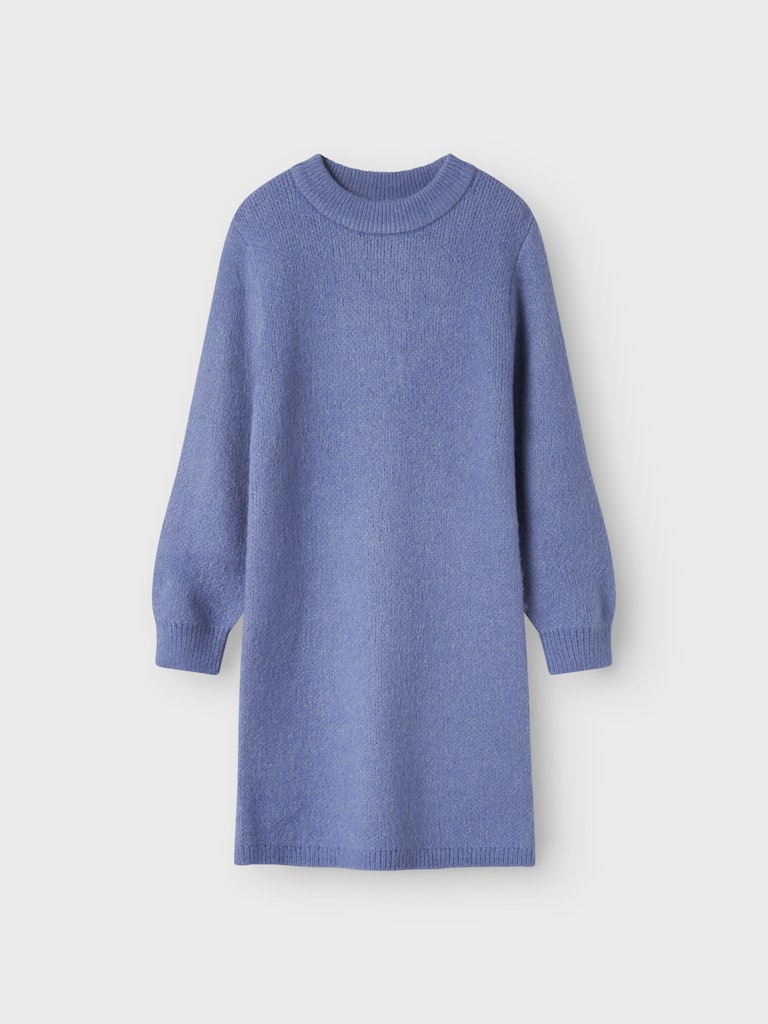 Klänning Omarian Stickad Enfärgad Blå