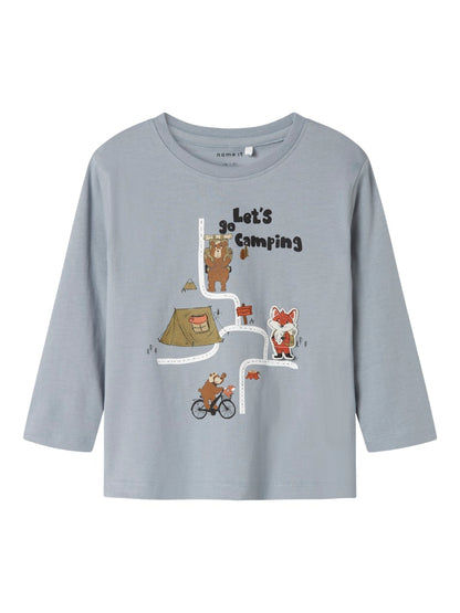 Långärmad Topp Olen Djur Blå