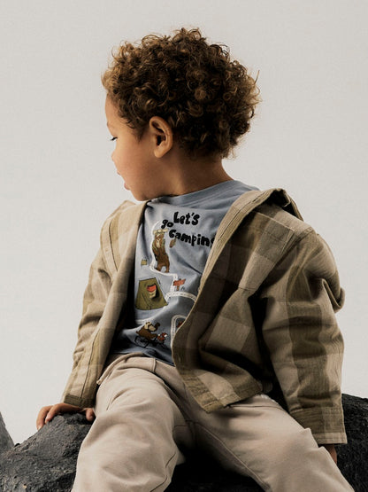 Långärmad Topp Olen Djur Blå