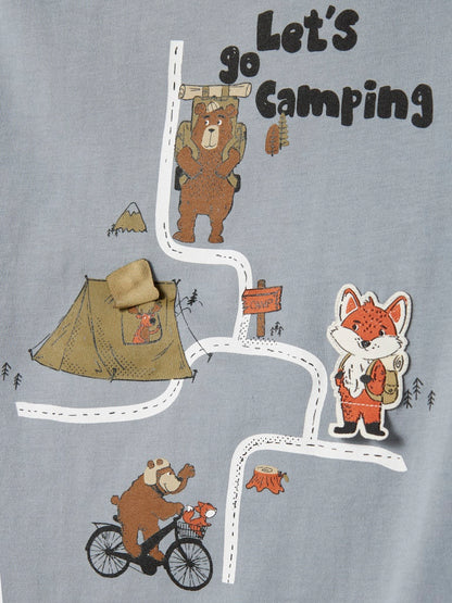 Långärmad Topp Olen Djur Blå