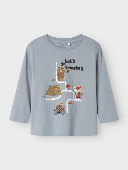 Långärmad Topp Olen Djur Blå