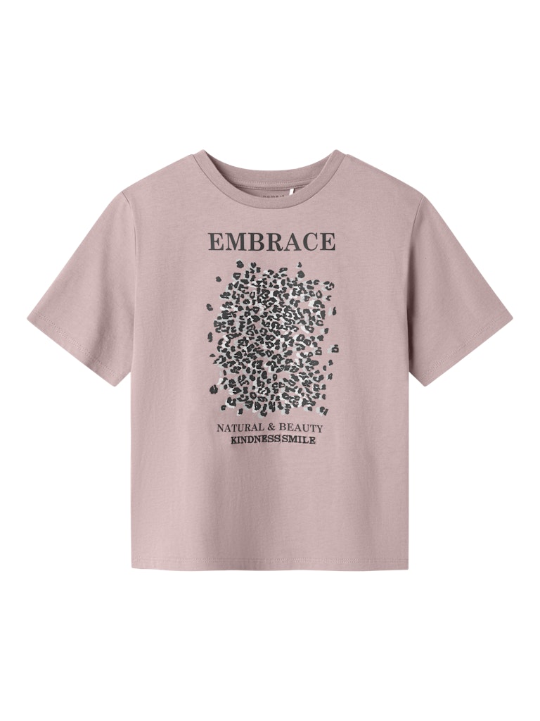 Kortärmad Topp Lisemarie Leopard Rosa
