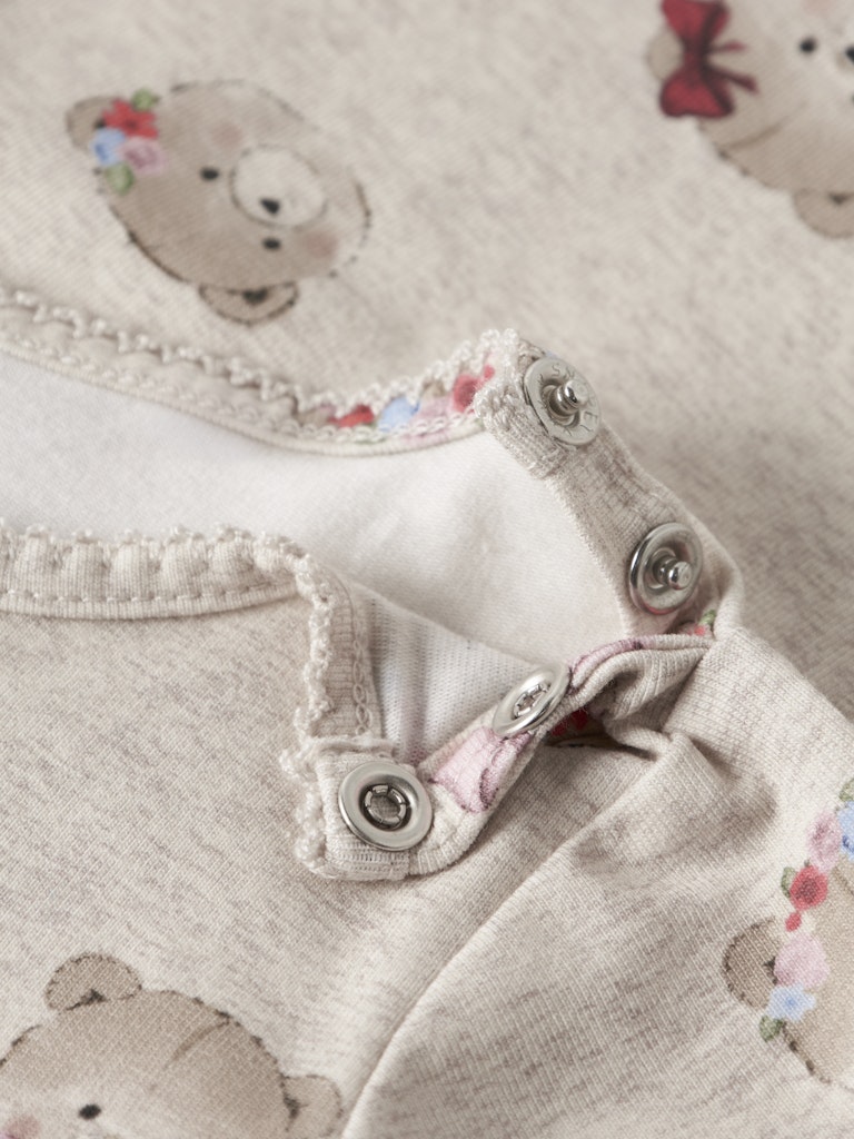 Body Långärmad Nallar Rice Beige