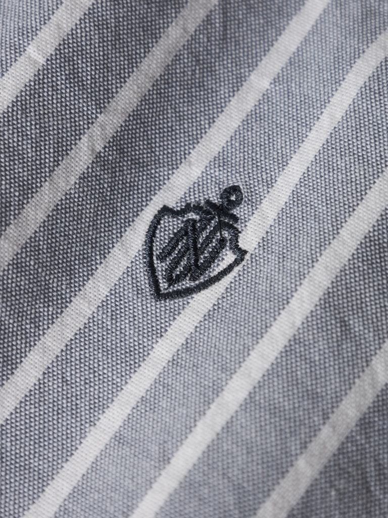 Långärmad Skjorta Rekid Ränder Blå/Vit