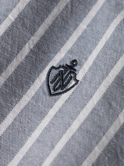 Långärmad Skjorta Rekid Ränder Blå/Vit