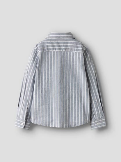 Långärmad Skjorta Rekid Ränder Blå/Vit