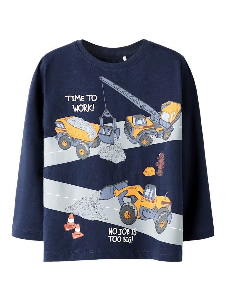 Topp Långärmad Tonka Bilar Fordon Blå