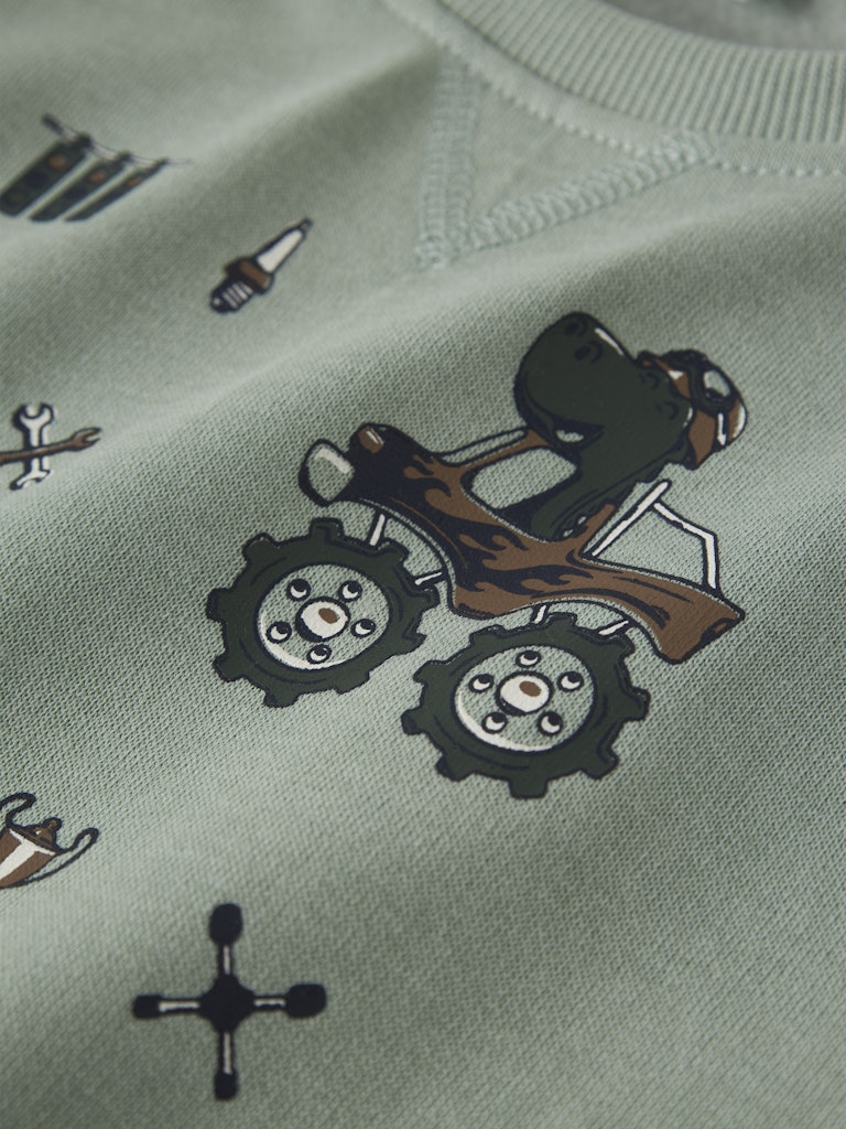 Sweattröja Dinosaurier Vimo Grön