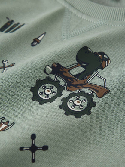 Sweattröja Dinosaurier Vimo Grön