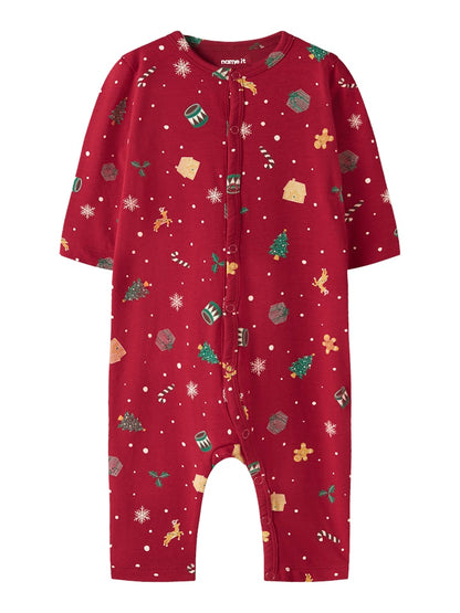 Pyjamas Julmotiv Vismas NB Röd