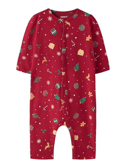Pyjamas Julmotiv Vismas NB Röd