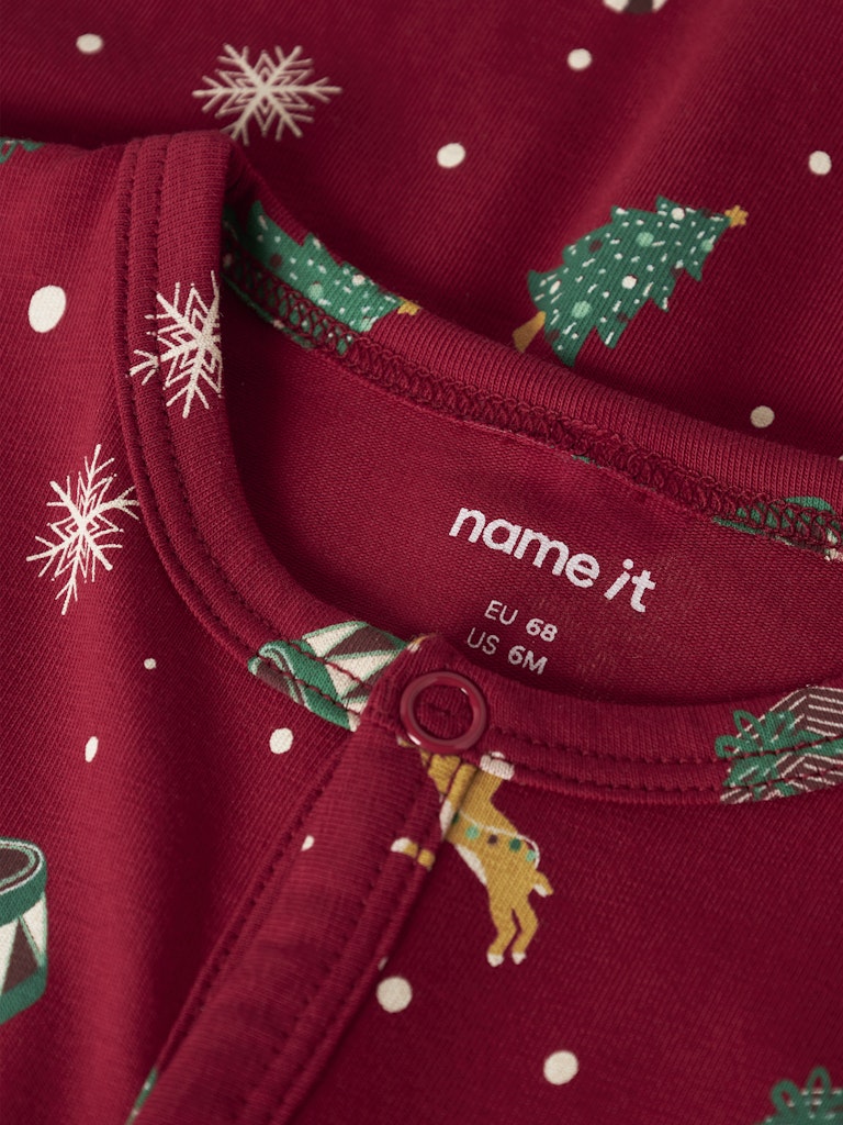Pyjamas Julmotiv Vismas NB Röd