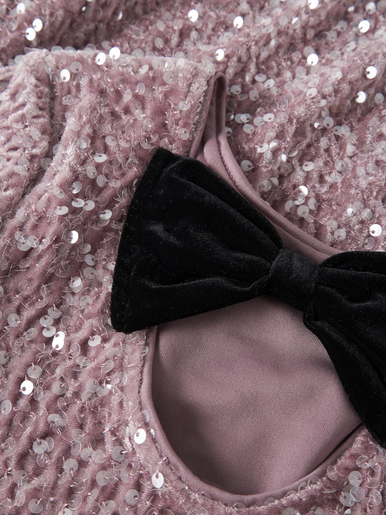 Paljettklänning Rusitta Långärmad Rosa