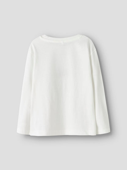 Långärmad Topp Votea Katt Vit