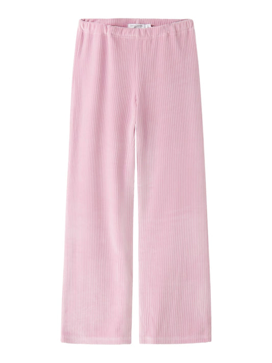 Byxa Veloa Ribbad Velour Rosa