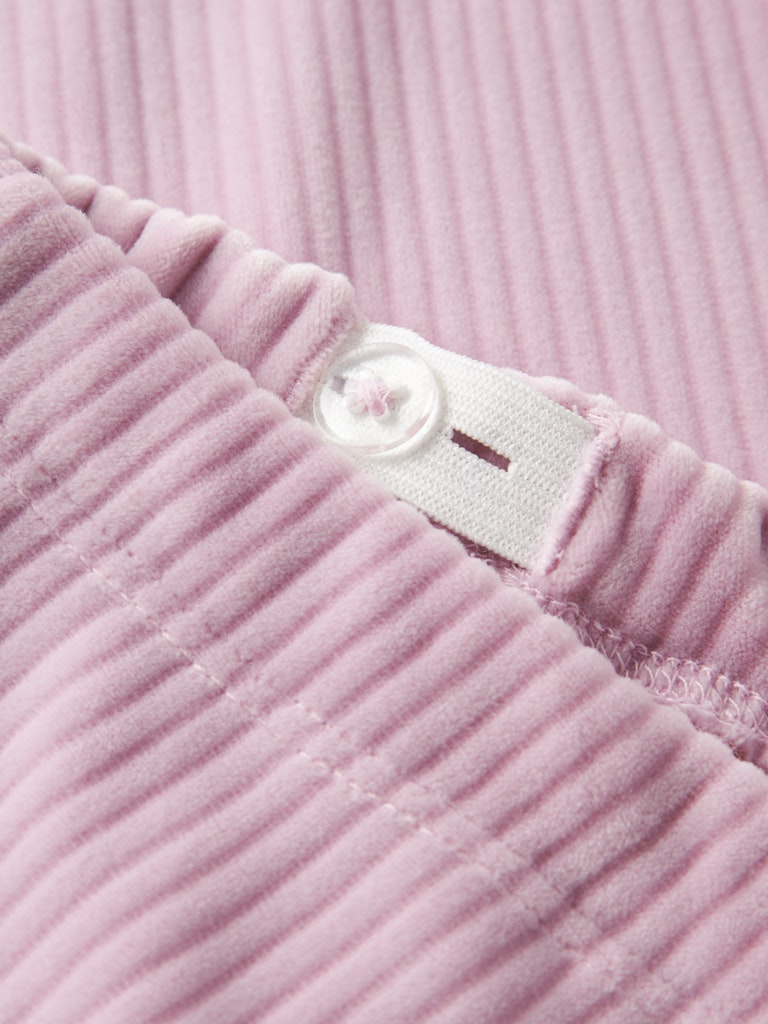 Byxa Veloa Ribbad Velour Rosa