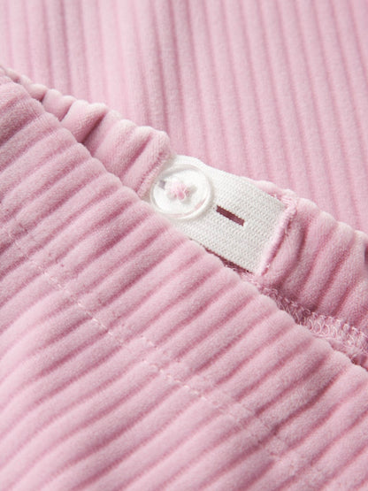 Byxa Veloa Ribbad Velour Rosa