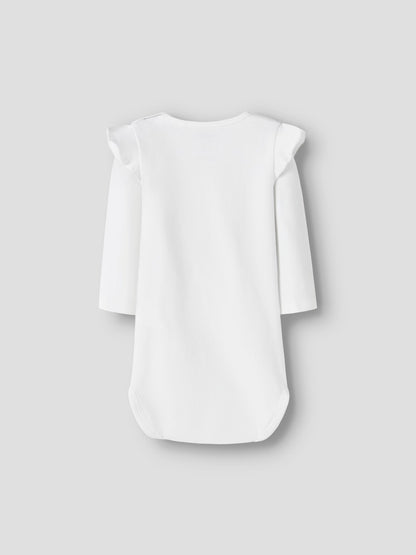 Body Långärmad Nalle Rindy Vit