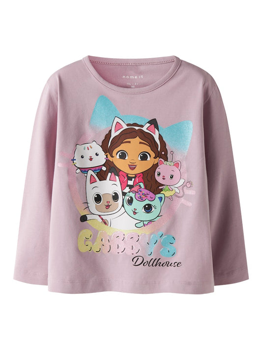 Långärmad Topp Gabby's Dockskåp Glitter Nulle Rosa