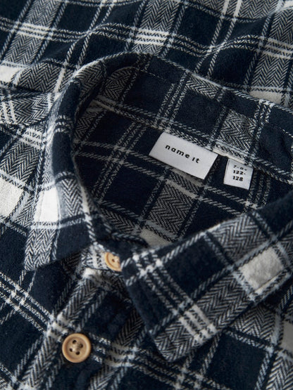 Skjorta Flanell Rutig Sunda Blå