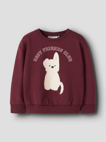 Sweattröja Viloui Hund Vinröd