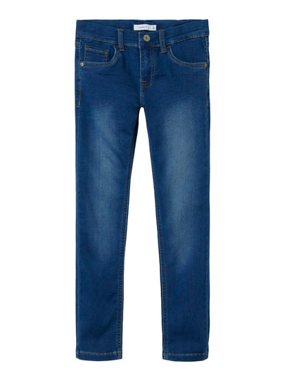 Jeans Theo Slim Dnm Thayer Medium Blå