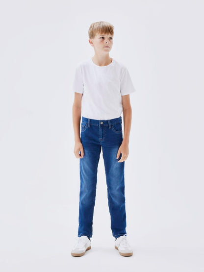 Jeans Theo Slim Dnm Thayer Medium Blå