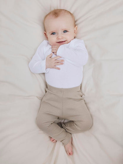 Byxa/Legging Kab NB Ribbad Enfärgad Beige