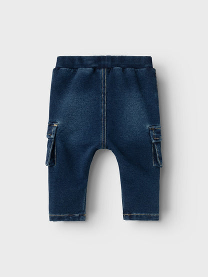 Mjukisjeans Baggy Benfickor Mörk tvätt