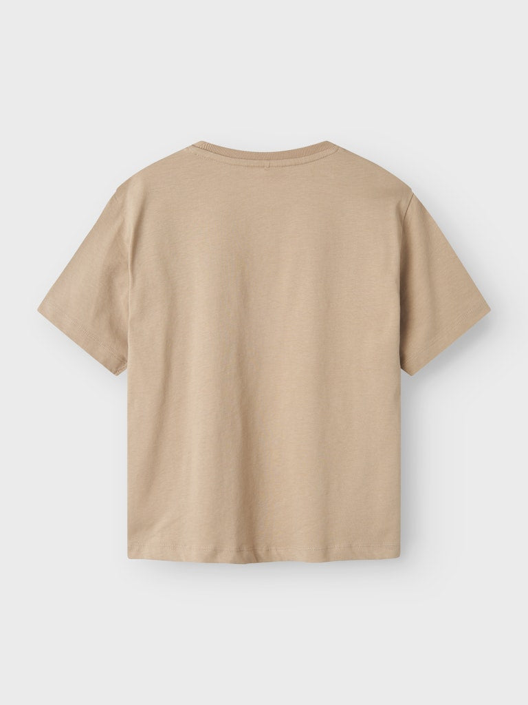 T-shirt Vobbo K Kortärmad Enfärgad Beige