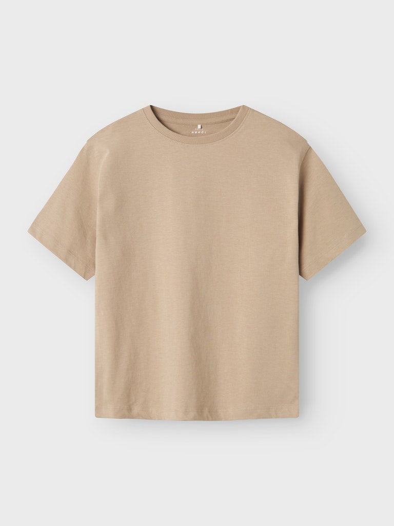 T-shirt Vobbo K Kortärmad Enfärgad Beige