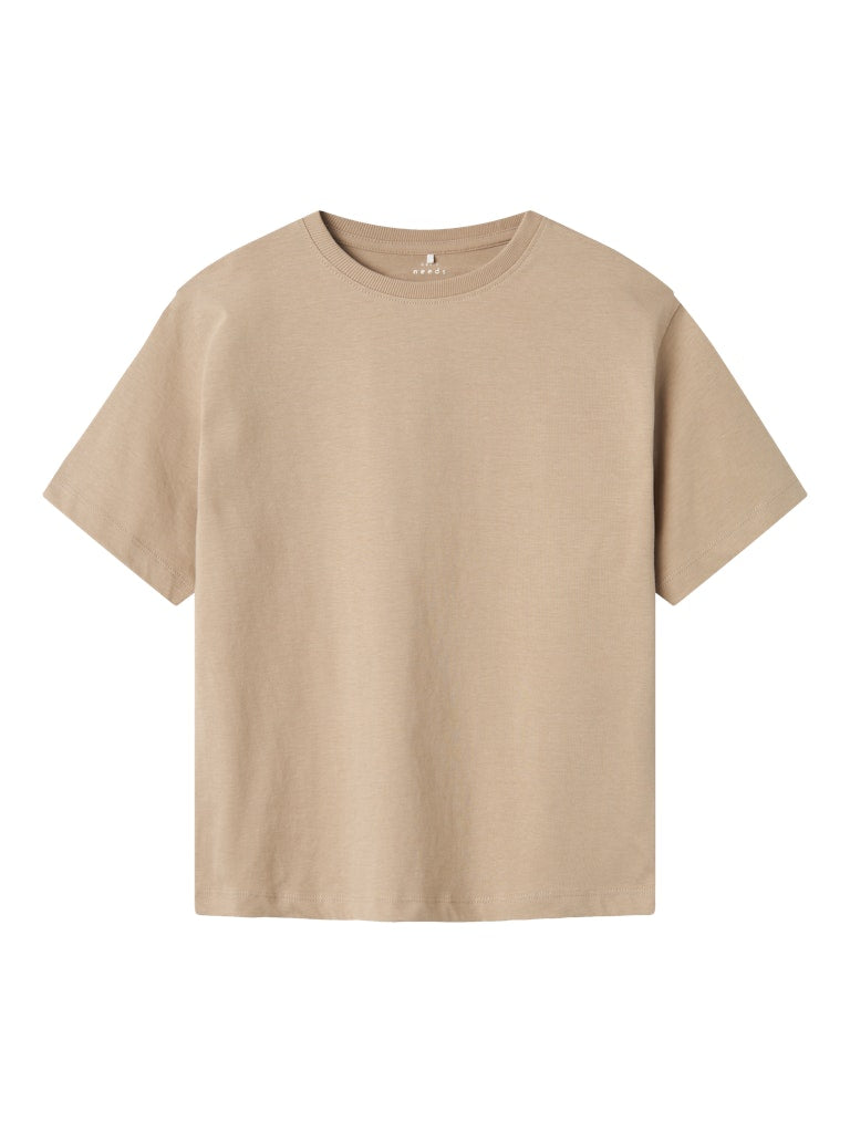 T-shirt Vobbo K Kortärmad Enfärgad Beige