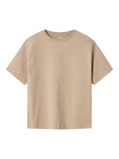 T-shirt Vobbo K Kortärmad Enfärgad Beige