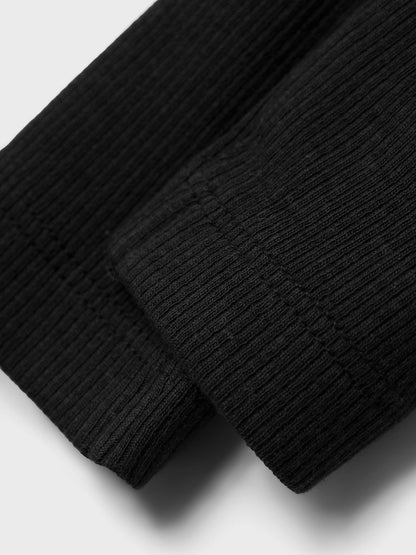 Leggings Ribbade Kab Enfärgade Svart