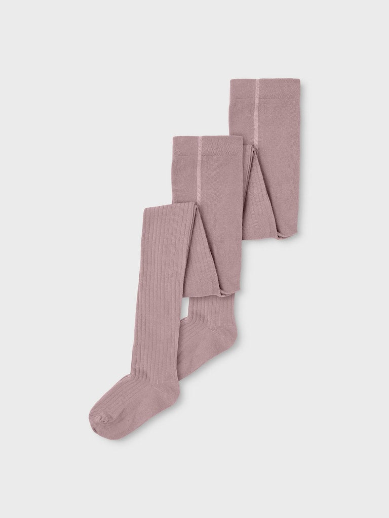 Strumpbyxor 2-pack Ribbade Enfärgade Rosa