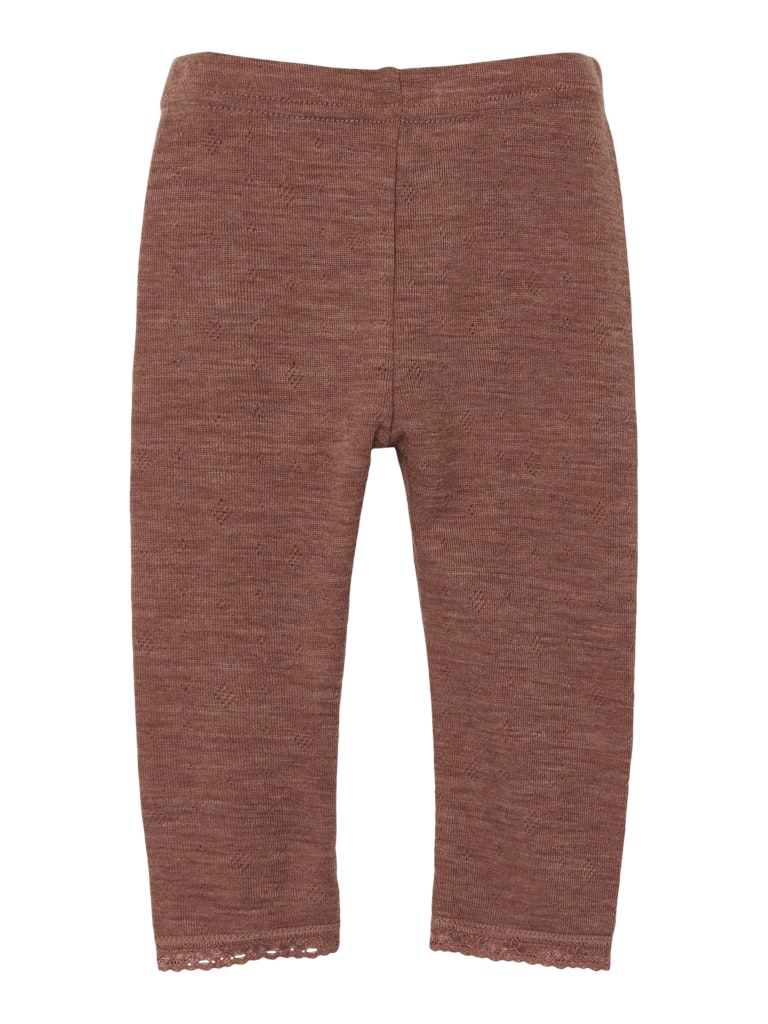 Leggings Merinoull Wang Enfärgad Cognac