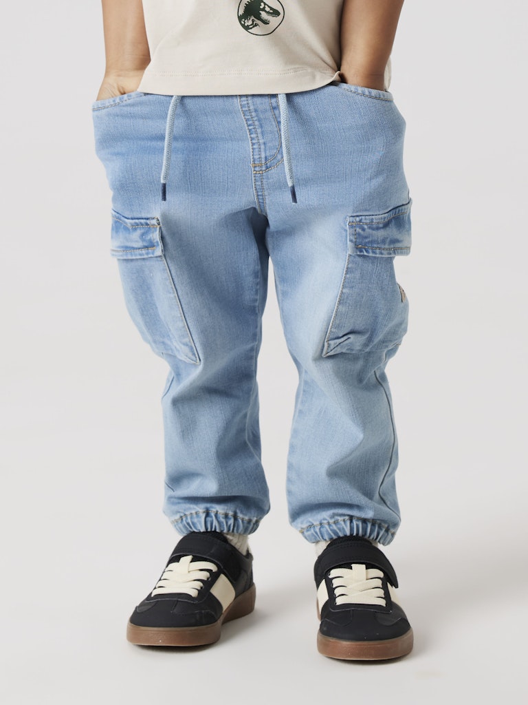 Mjuka Jeans Ben Baggy Cargo Benfickor Ljus Blå