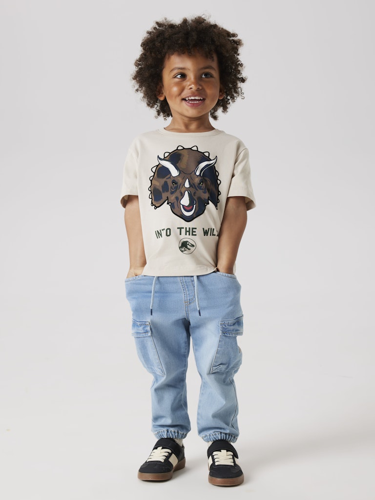 Mjuka Jeans Ben Baggy Cargo Benfickor Ljus Blå