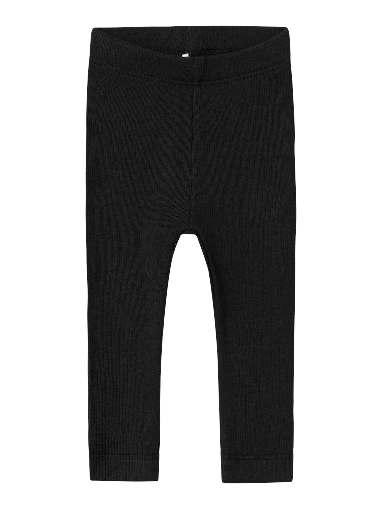 Leggings Ribbade Kab Enfärgade Svart