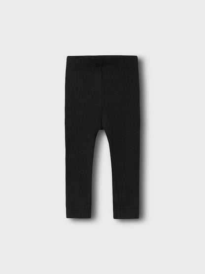 Leggings Ribbade Kab Enfärgade Svart